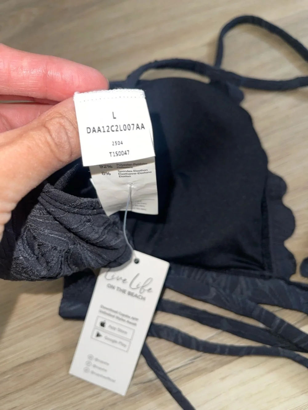 Cupshe Navy Floral Lace Triangle Bralette - Picture 7 of 7